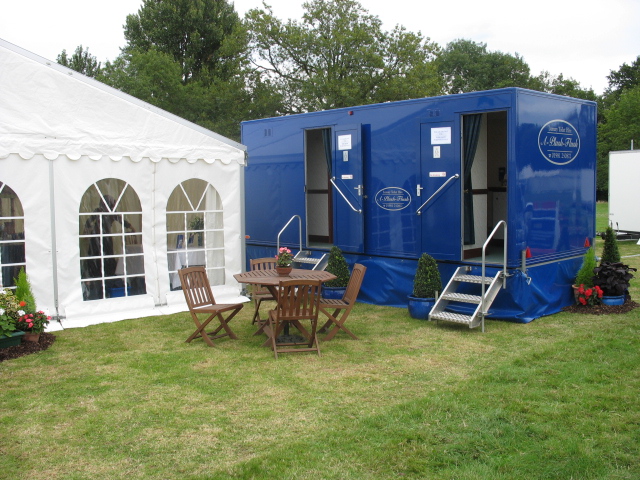 Award Winning Luxury Mobile Toilet hire from A Plush Flush of Herefordshire for coroparate events and shows